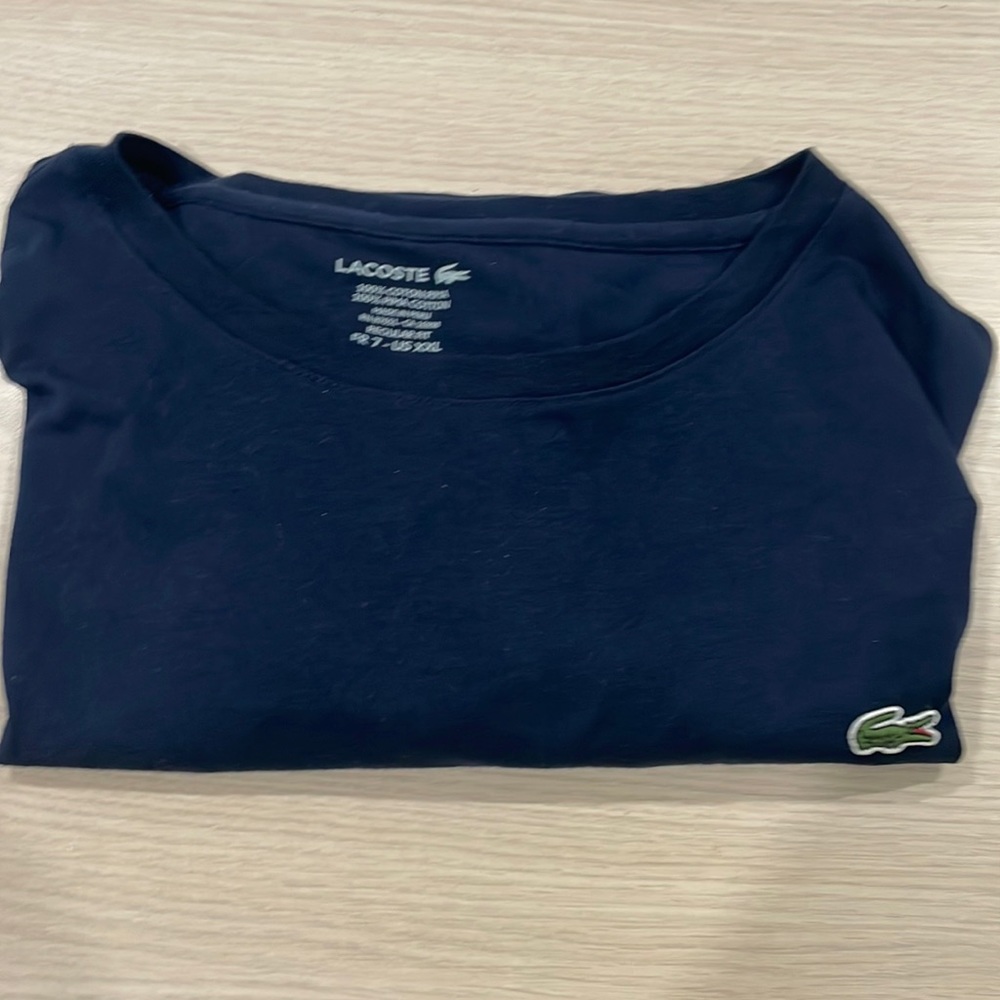 Blue Lacoste XXL Pima cotton shirt